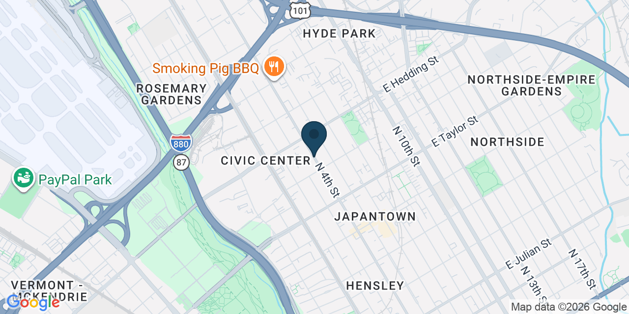 Map showing San Jose, Santa Clara County, CA