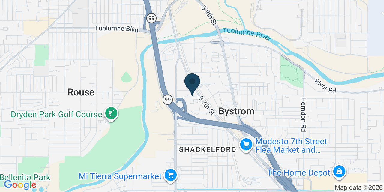 Map showing Modesto, Stanislaus County, CA
