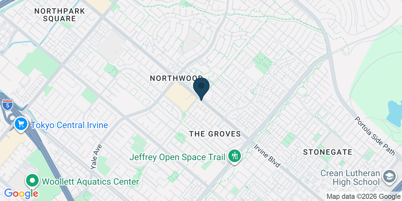 Map showing Orange County, CA