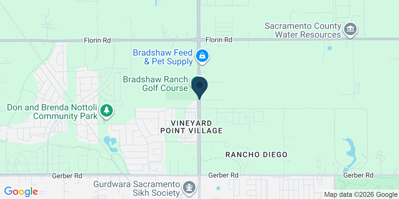 Map showing Vineyard, Sacramento County, CA