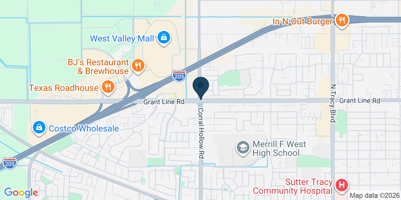 Map showing Tracy, San Joaquin County, CA