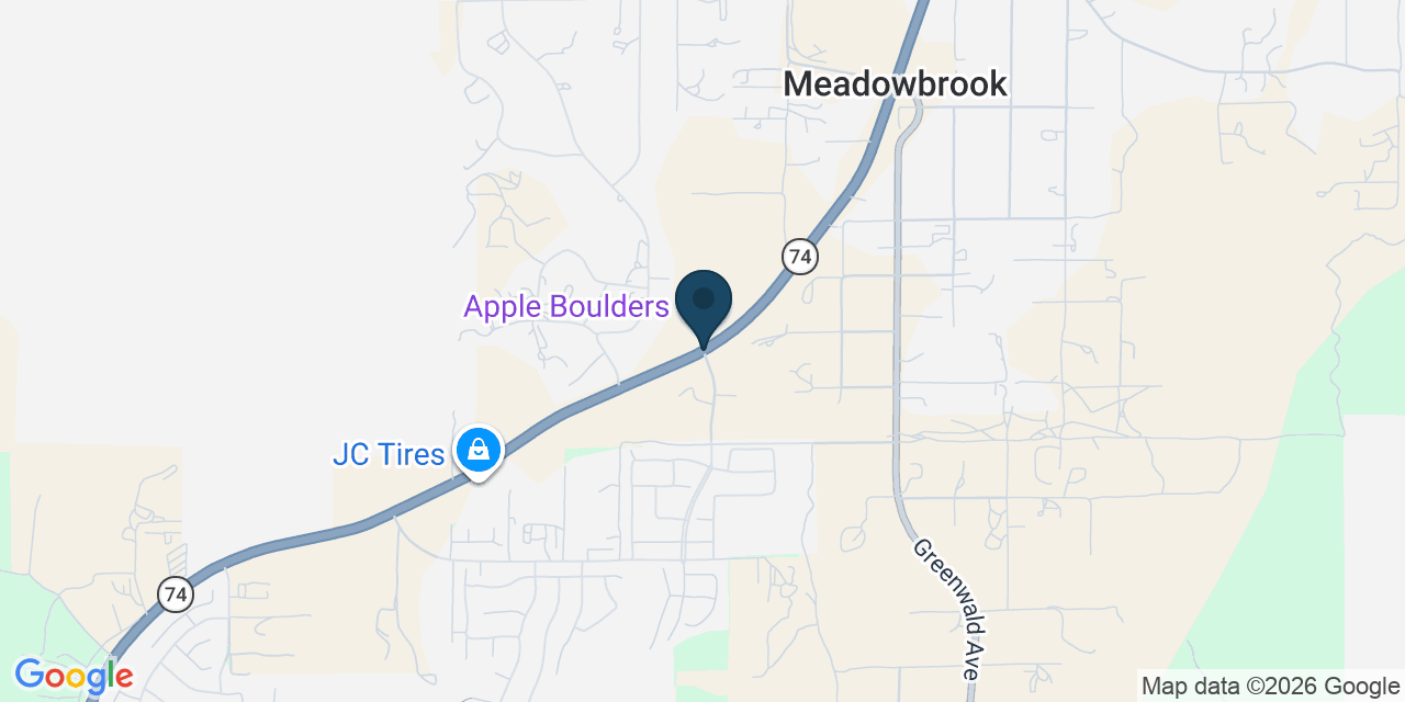 Map showing Meadowbrook, Riverside County, CA