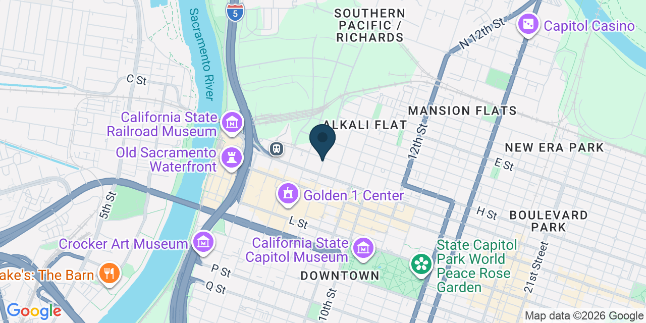 Map showing Sacramento, Sacramento County, CA