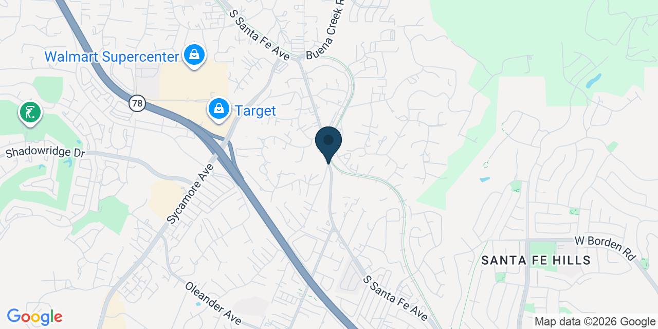 Map showing San Diego County, CA
