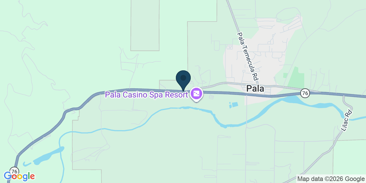 Map showing Pala, San Diego County, CA