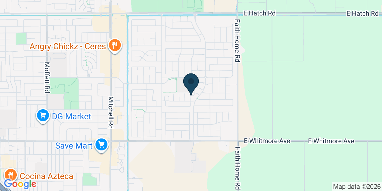 Map showing Ceres, Stanislaus County, CA
