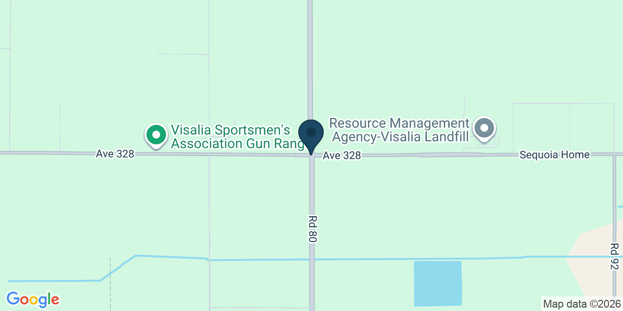 Map showing Tulare County, CA