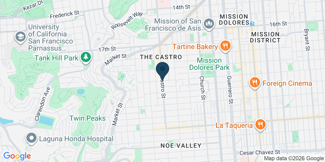 Map showing San Francisco, San Francisco County, CA
