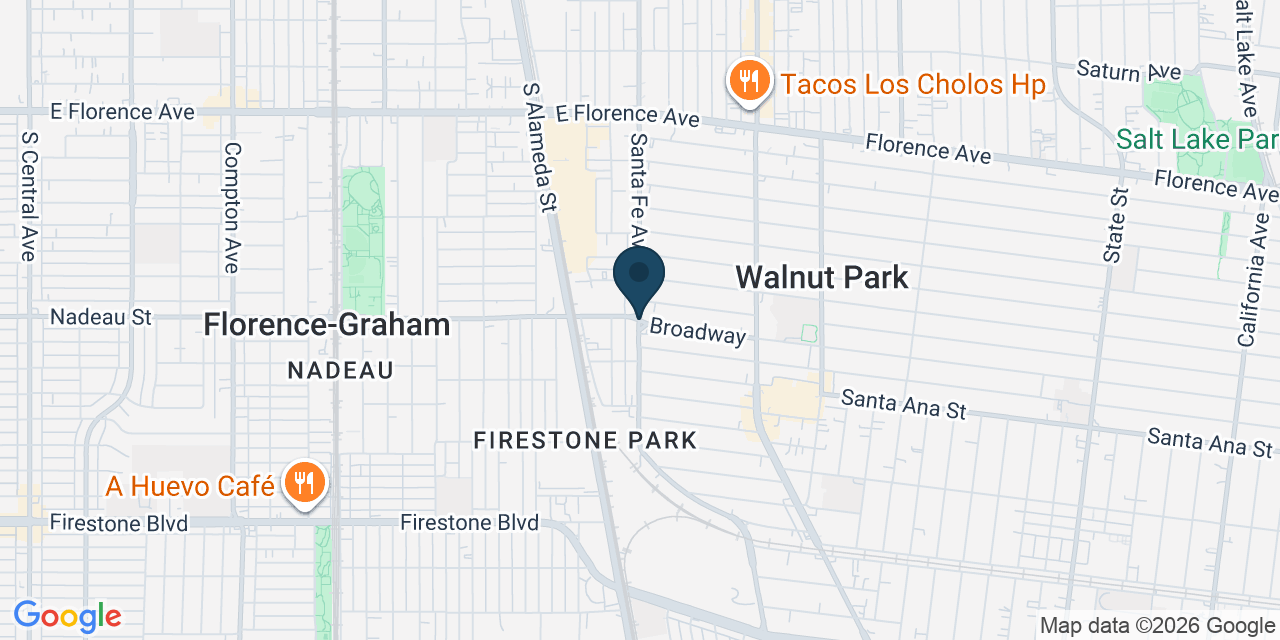 Map showing Florence-Graham, Los Angeles County, CA