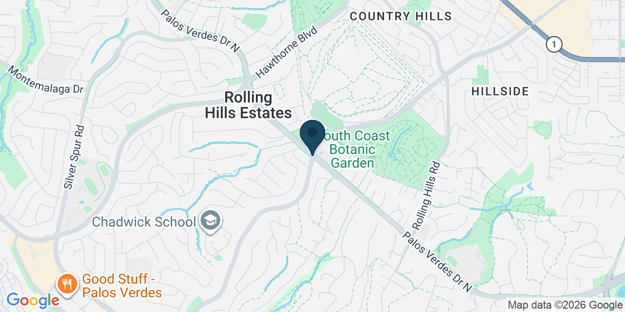 Map showing Rolling Hills Estates, Los Angeles County, CA