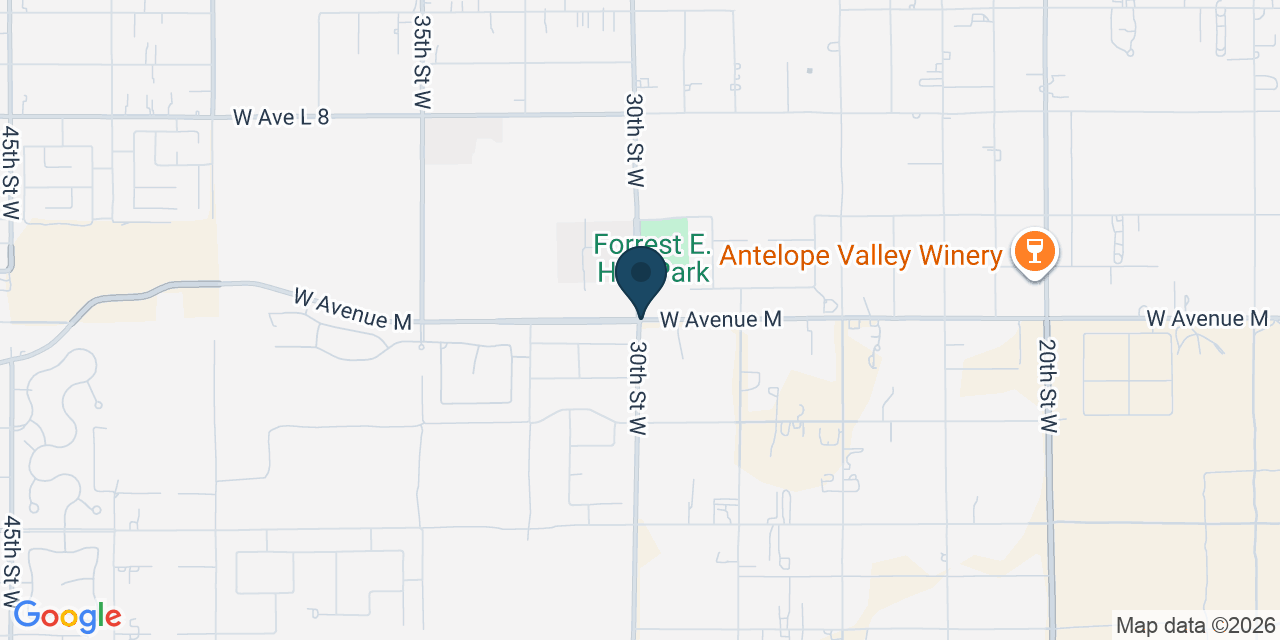 Map showing Lancaster, Los Angeles County, CA