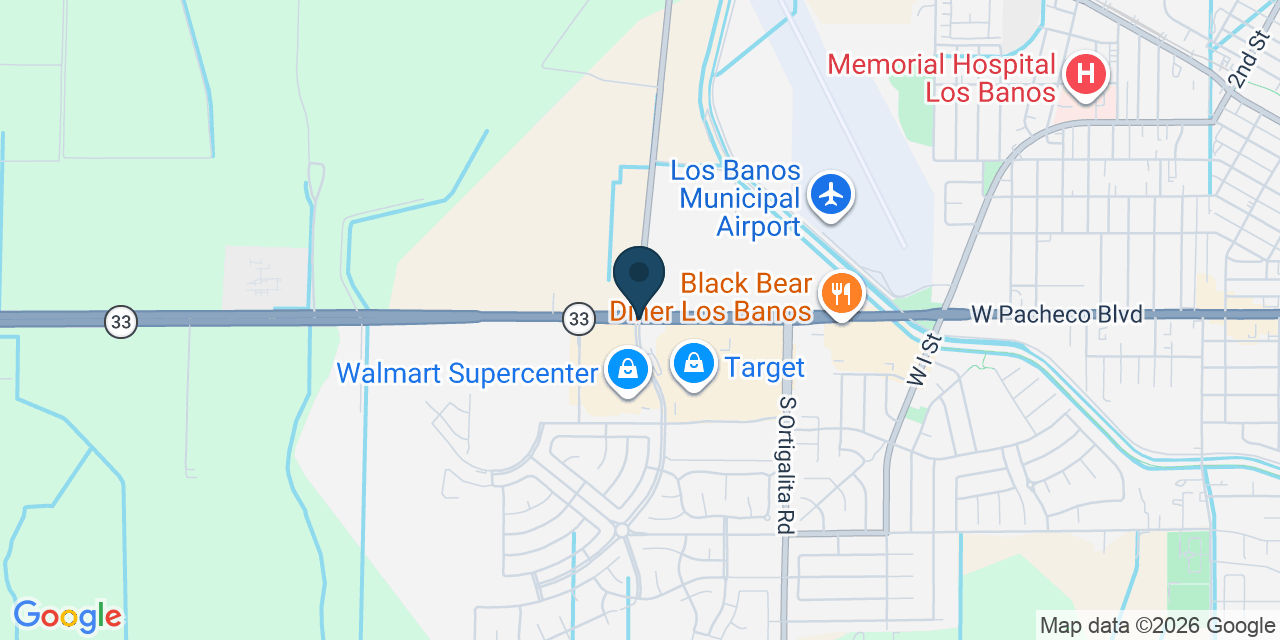 Map showing Los Banos, Merced County, CA