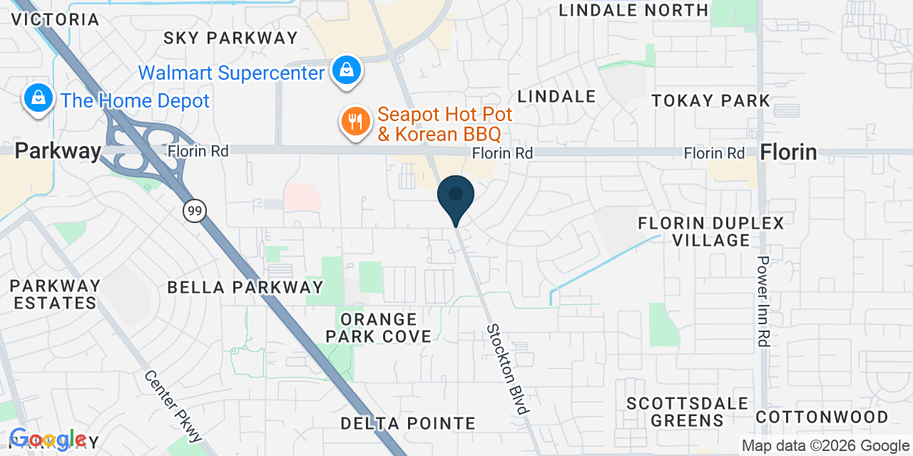 Map showing Florin, Sacramento County, CA
