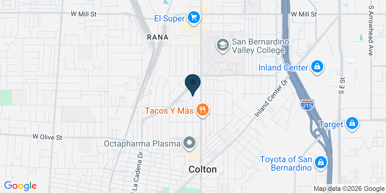 Map showing Colton, San Bernardino County, CA