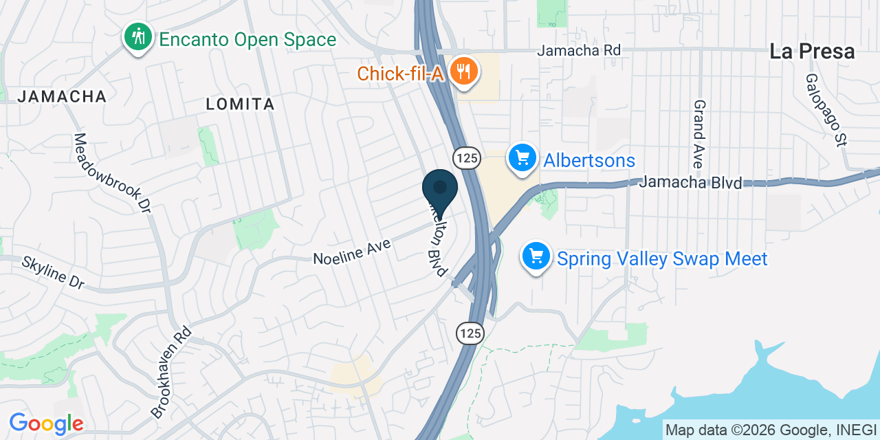 Map showing La Presa, San Diego County, CA