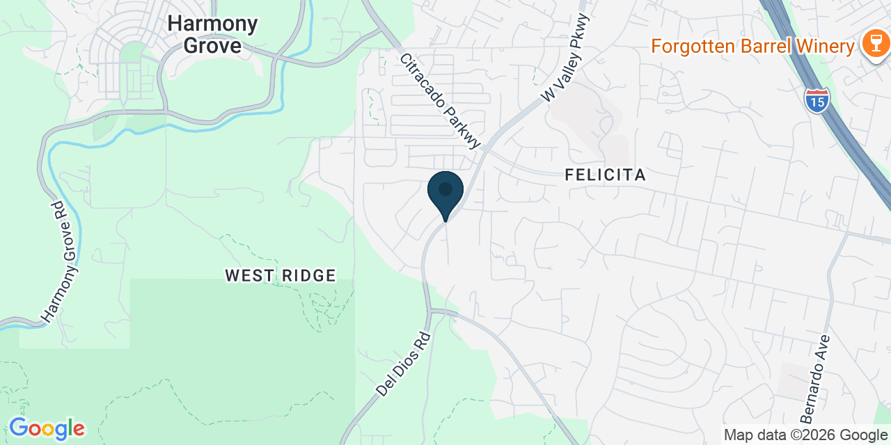 Map showing Escondido, San Diego County, CA