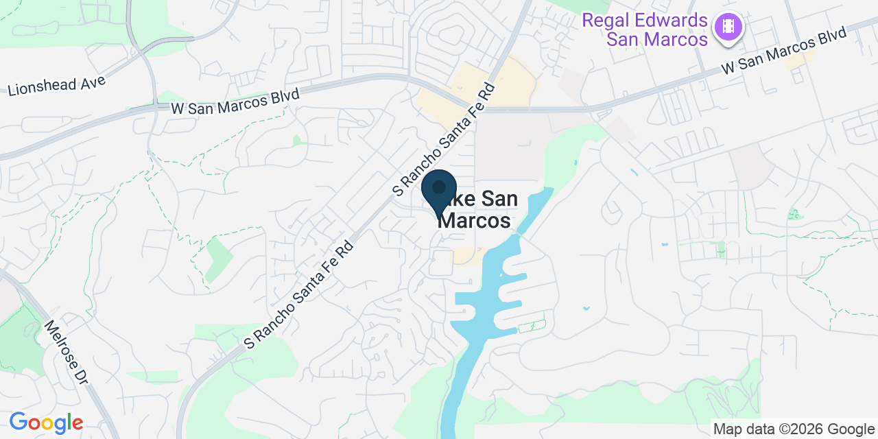 Map showing Lake San Marcos, San Diego County, CA
