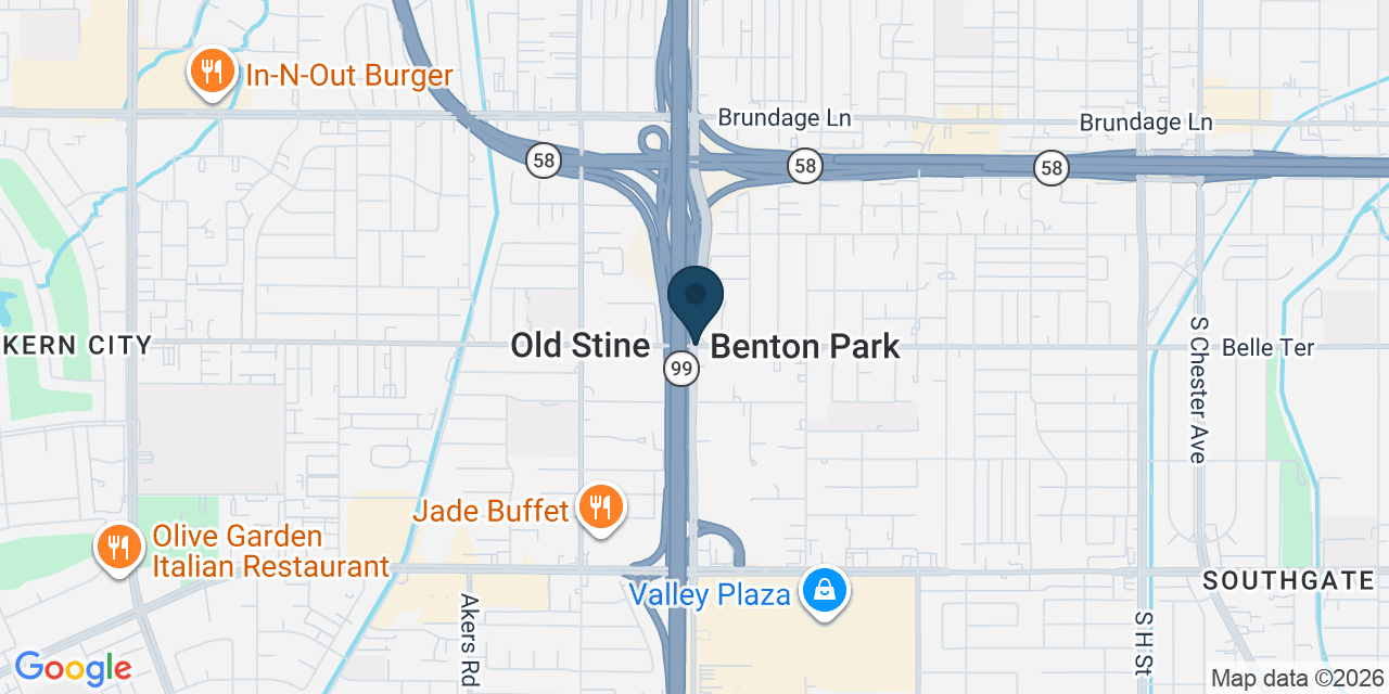 Map showing Benton Park, Kern County, CA
