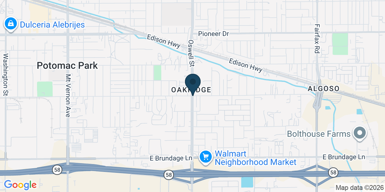 Map showing East Niles, Kern County, CA