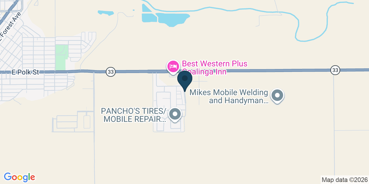 Map showing Coalinga, Fresno County, CA