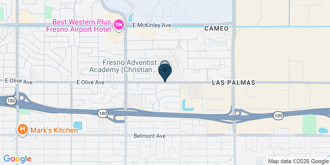 Map showing Fresno County, CA