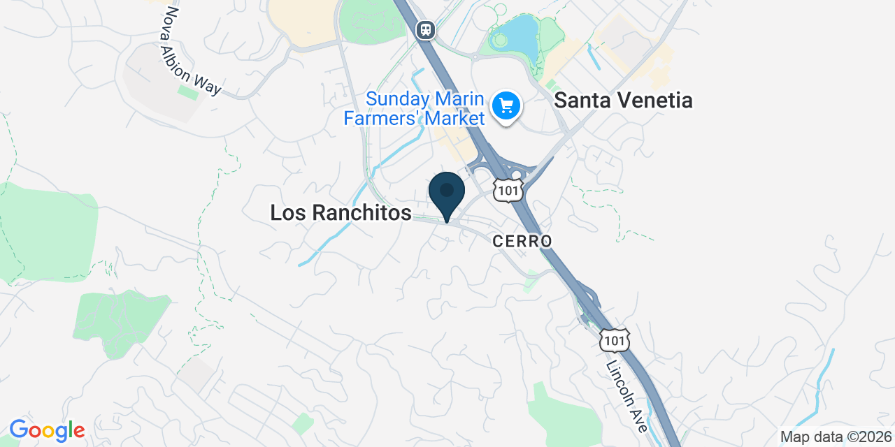 Map showing Marin County, CA