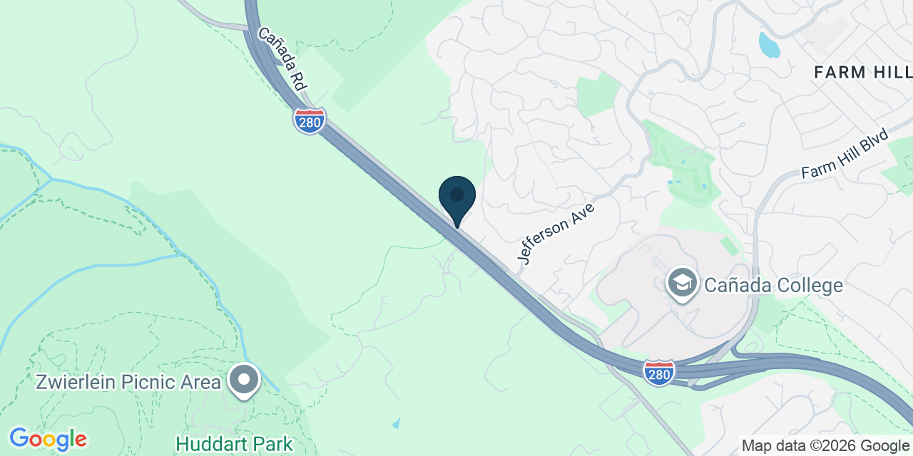 Map showing Woodside, San Mateo County, CA