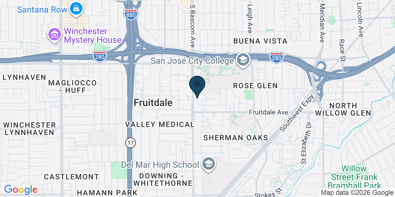 Map showing San Jose, Santa Clara County, CA