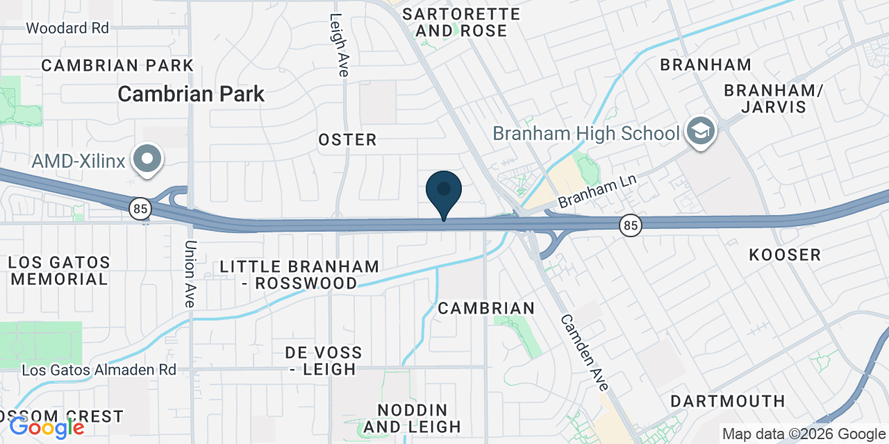 Map showing Santa Clara County, CA