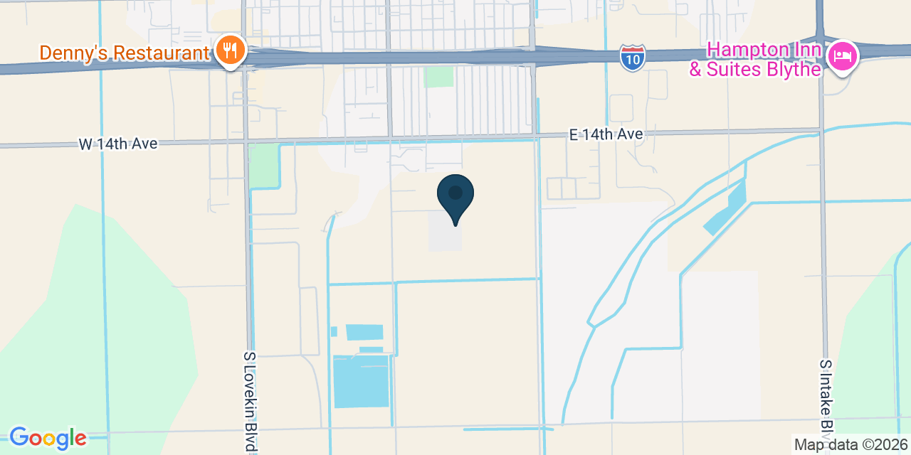 Map showing Blythe, Riverside County, CA