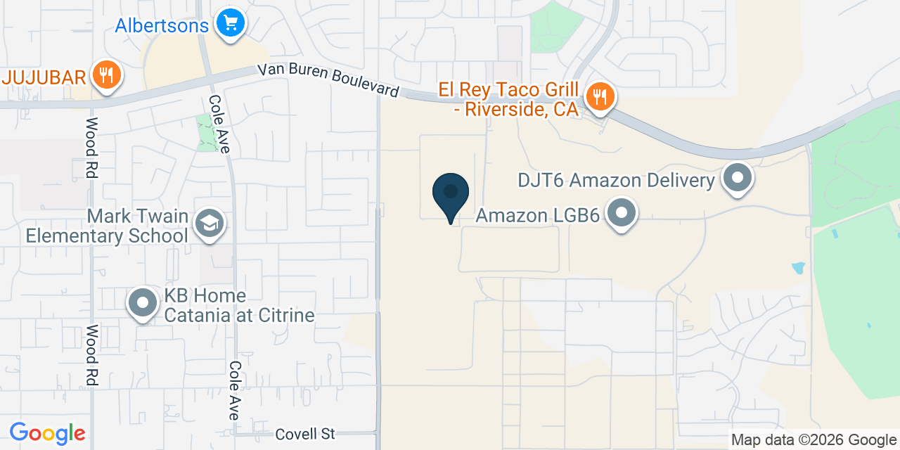 Map showing Riverside, Riverside County, CA