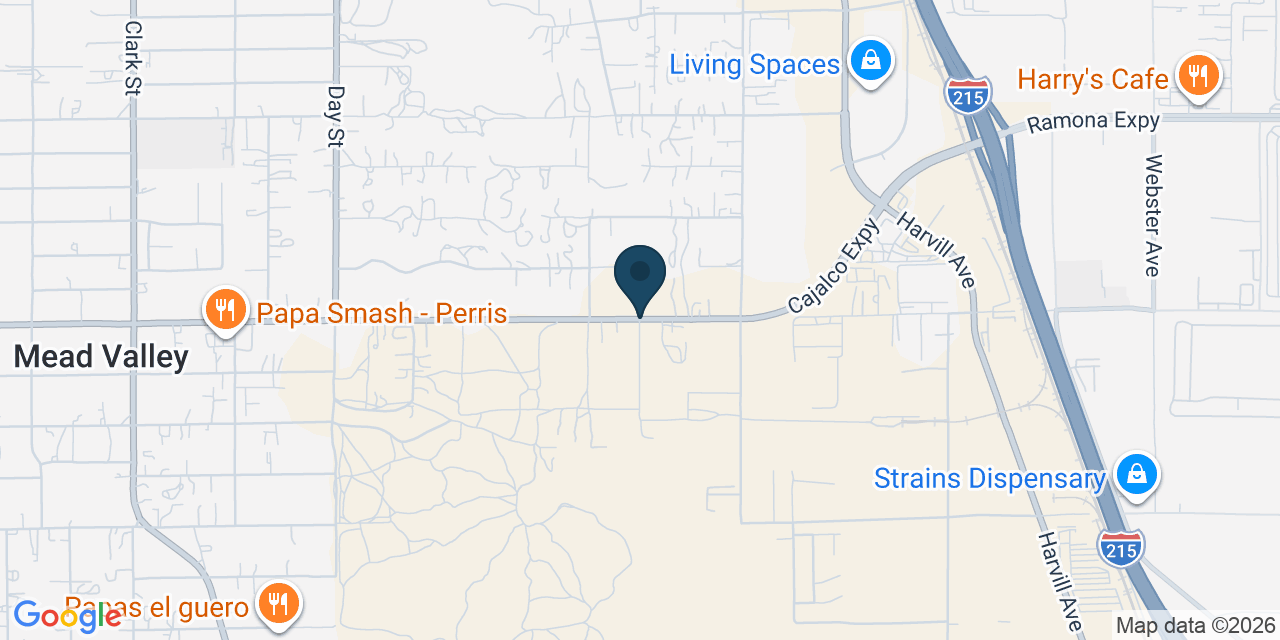 Map showing Mead Valley, Riverside County, CA
