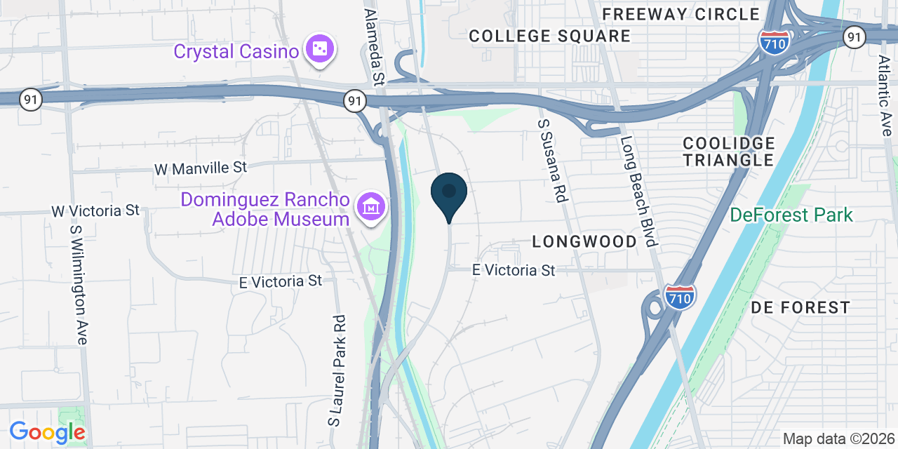 Map showing Los Angeles County, CA