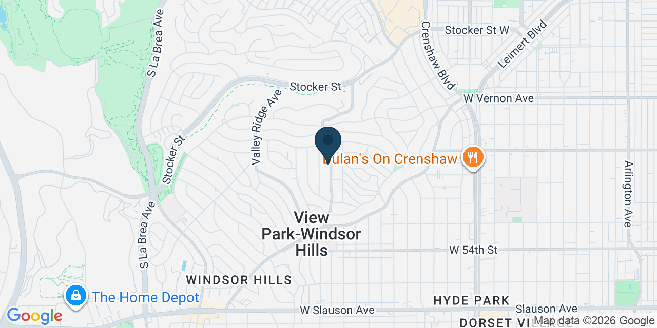 Map showing View Park-Windsor Hills, Los Angeles County, CA