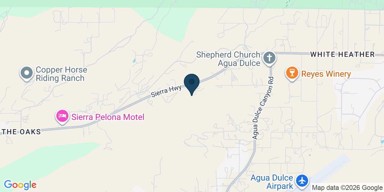 Map showing Agua Dulce, Los Angeles County, CA