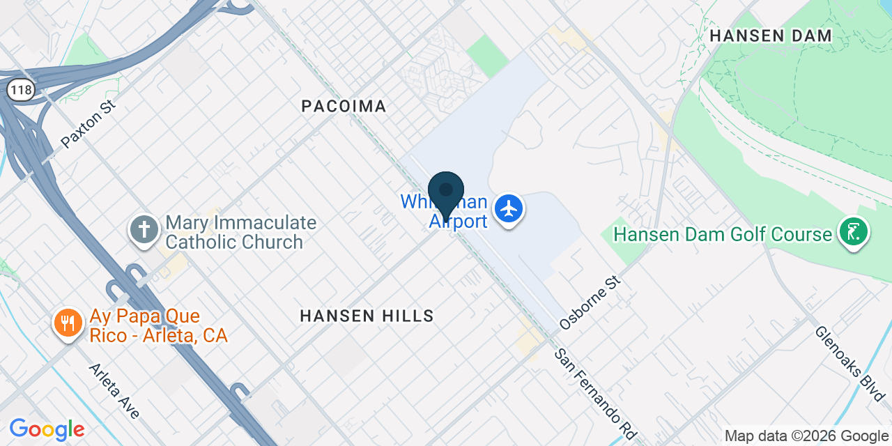 Map showing Los Angeles County, CA