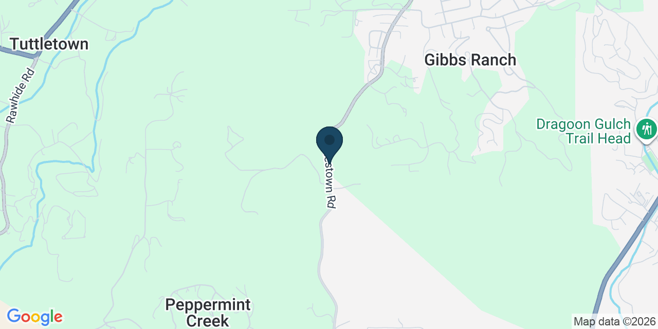 Map showing Tuolumne County, CA