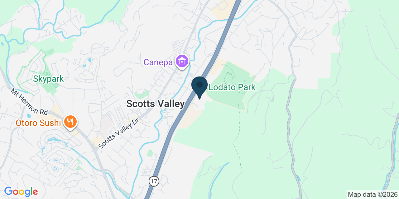 Map showing Scotts Valley, Santa Cruz County, CA
