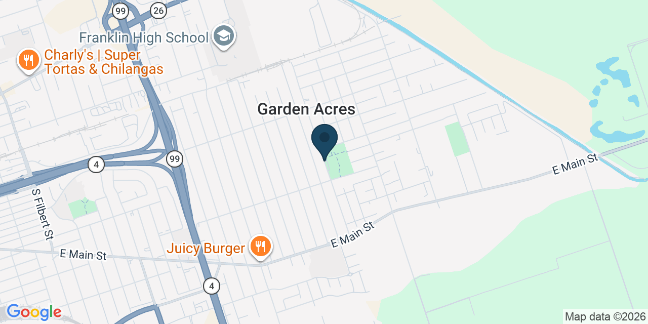 Map showing Garden Acres, San Joaquin County, CA