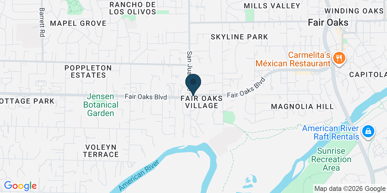 Map showing Carmichael, Sacramento County, CA