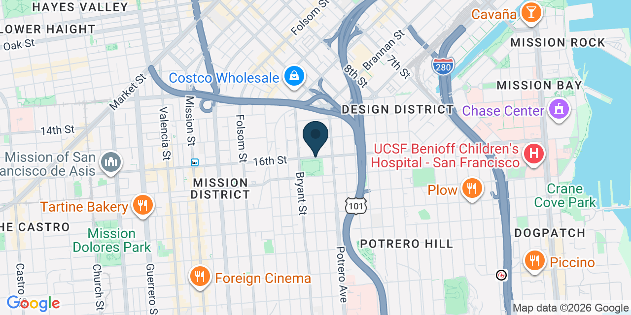 Map showing San Francisco, San Francisco County, CA
