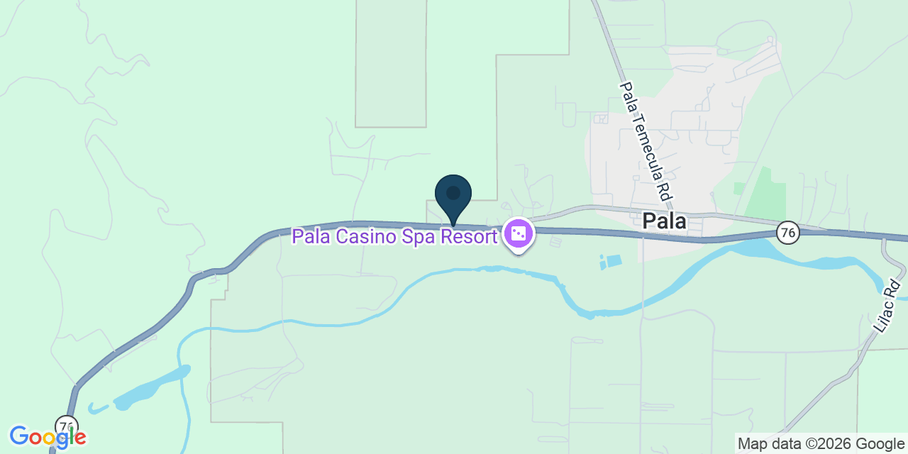 Map showing Pala, San Diego County, CA