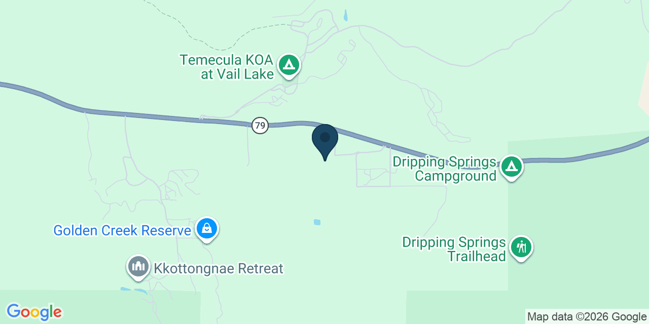 Map showing Aguanga, Riverside County, CA