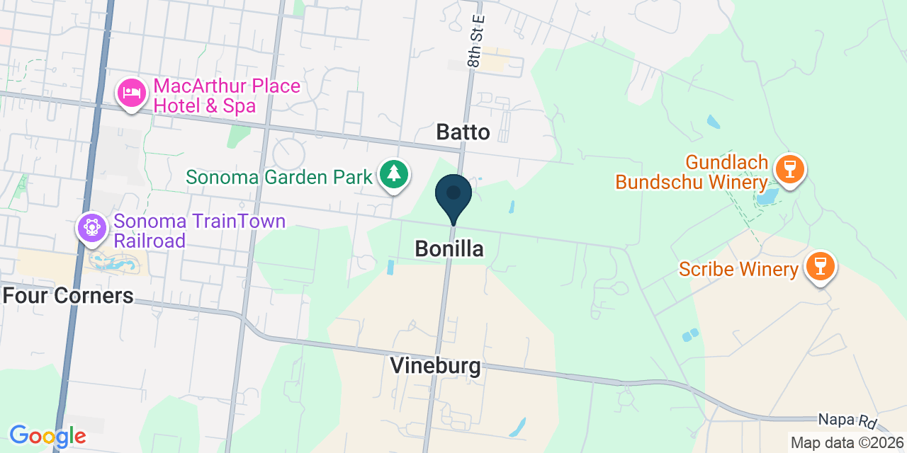 Map showing Sonoma, Sonoma County, CA