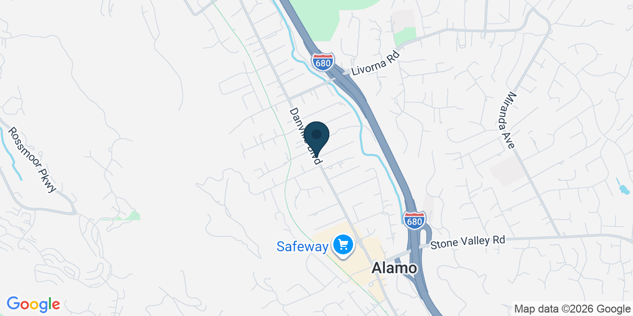Map showing Alamo, Contra Costa County, CA