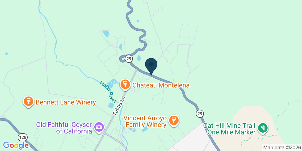 Map showing Napa County, CA