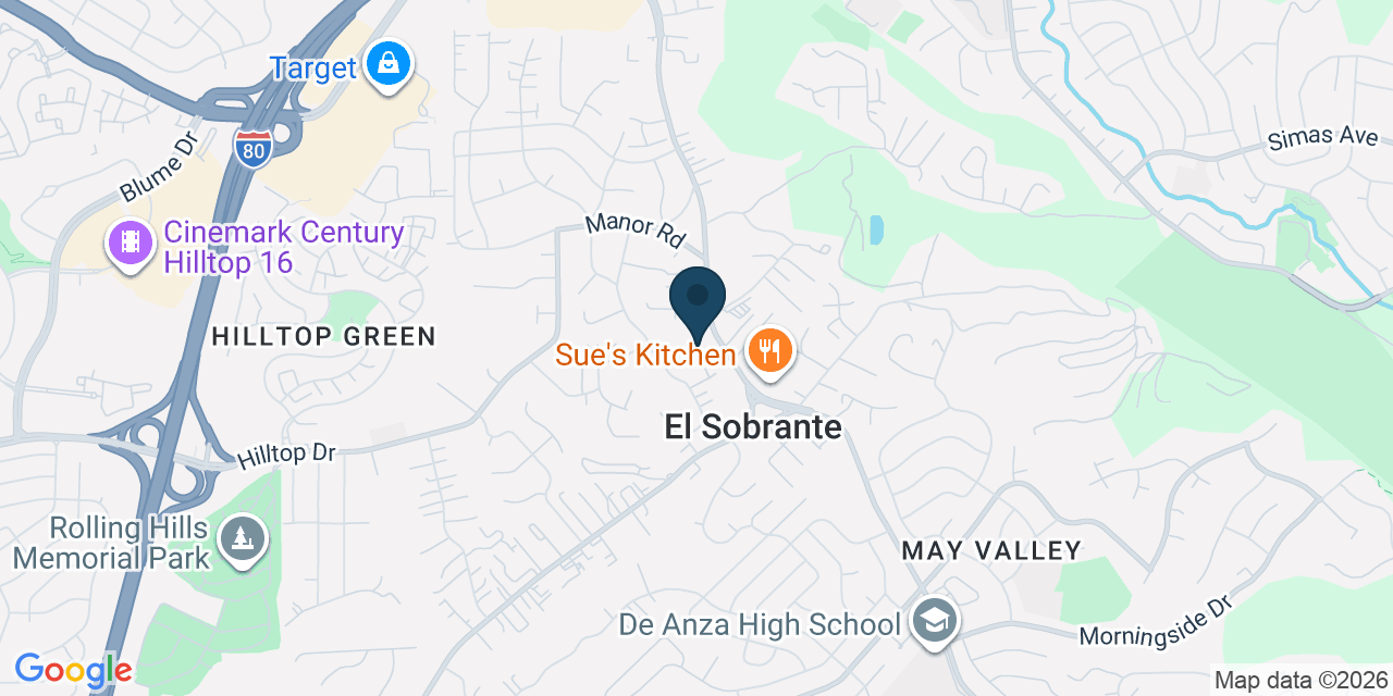 Map showing El Sobrante, Contra Costa County, CA