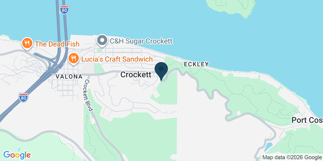 Map showing Crockett, Contra Costa County, CA