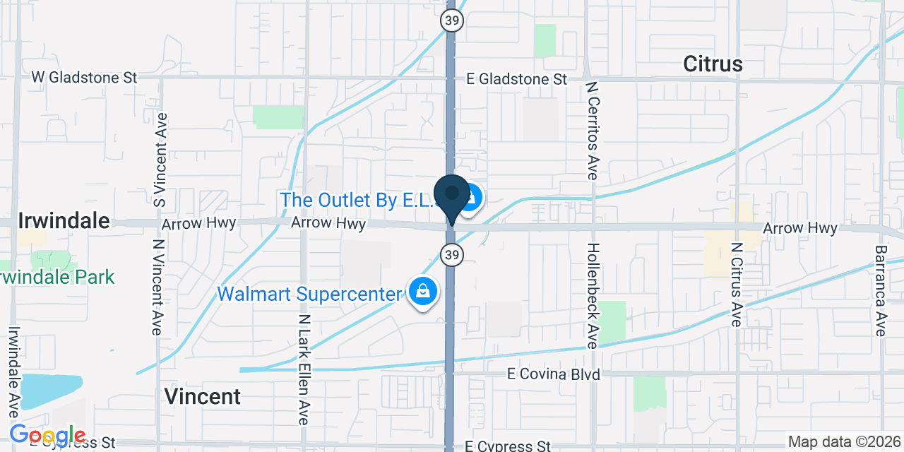 Map showing Los Angeles County, CA