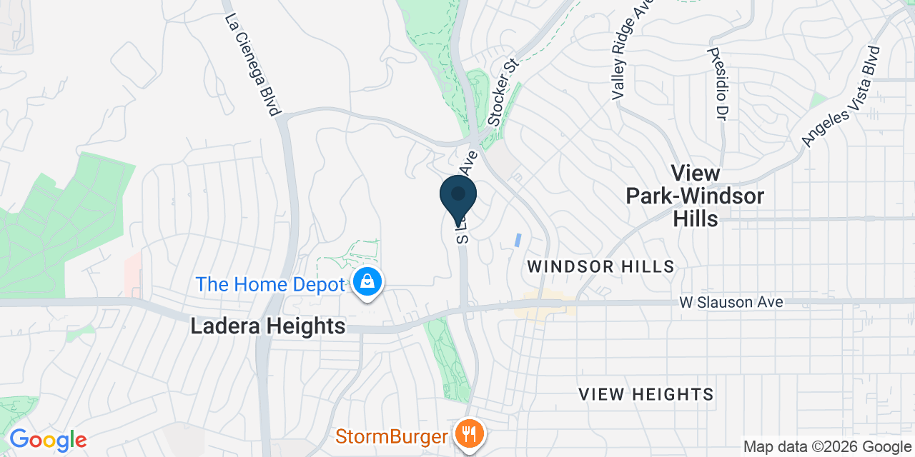 Map showing View Park-Windsor Hills, Los Angeles County, CA